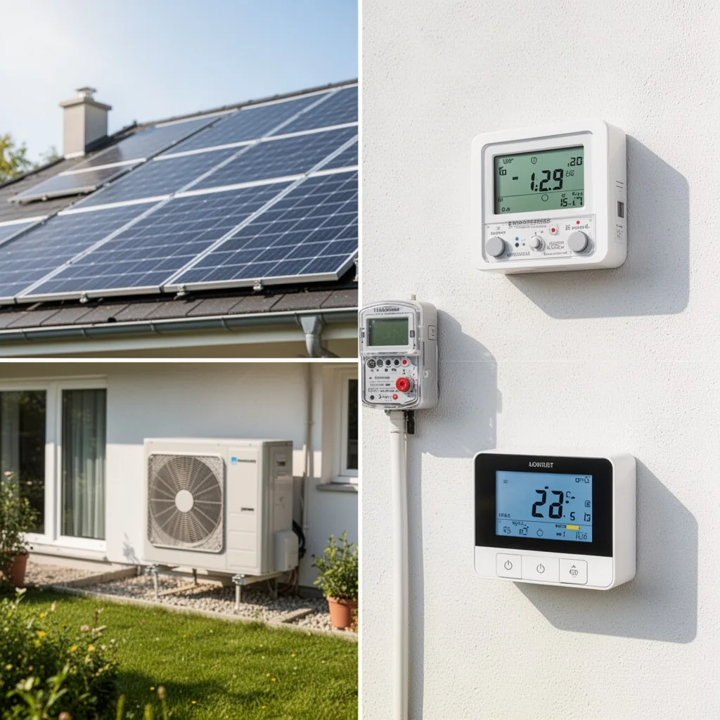 Schéma d'une coupe de maison montrant la surface au sol et la hauteur sous plafond, avec une flèche de conversion des mètres carrés en mètres cubes.